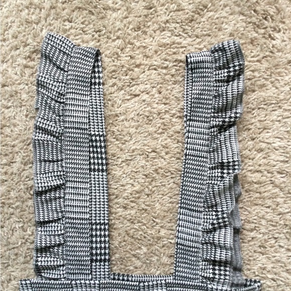 Plaid Ruffle Trim Overall Dress - Picture 12 of 14